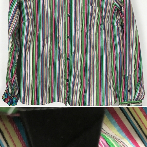 Liz Clayborne Womens Colorful Button Shirt Size XL - Picture 4 of 7